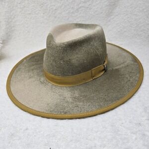Goorin‎ Bros Wool Fedora Hat Medium Mens Wide Brim Western Style